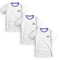 Kit 3 Camiseta Uniforme Escolar Prefeitura São Paulo Adulto