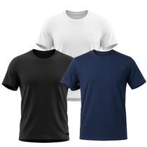 Kit 3 Camisetas Algodão Bordada Dia a Dia - Kit 3 Camisetas Algodão Bordada Dia a Dia -