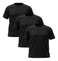 Kit 3 Camisetas Algodão Lisa Plus size Manga curta Gola redonda Veste bem Atemporal Confortável G1 G2 G3 G4 G5 Tamanho Grande