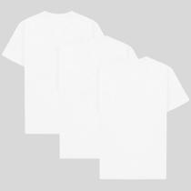 kit 3 Camisetas Algodão Lisas Basicas Manga Curta Masculino