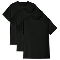 Kit 3 Camisetas Algodão Peruano Huxter Preto
