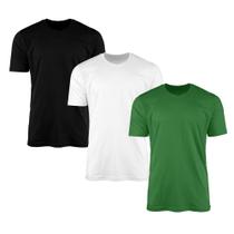 Kit 3 Camisetas AMGK Masculina Lisa Básica 100% Algodão
