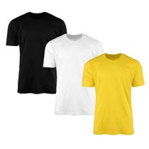 Kit 3 Camisetas AMGK Masculina Lisa Básica 100% Algodão