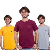 Kit 3 camisetas basica gola careca super oferta