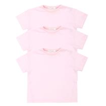 Kit 3 Camisetas Básica Menina Infantil Juvenil 100% Algodão Gola Redonda Sem Estampa Kit 3 Camisetas Básica Menina Infantil Juvenil 100% Algodão Gola Redonda Sem Estampa
