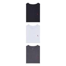 Kit 3 Camisetas Básicas Brasa Pica Pau Bordado Kit 3 Camisetas Básicas Brasa Pica Pau Bordado