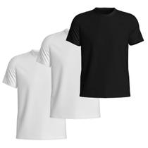 Kit 3 Camisetas Basicas Gola Redonda Lisa Camisa Masculina de Algodão