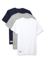 Kit 3 Camisetas Basicas Masculina 100% Algodão 30.1 Di Nuevo Azul, Branca e Cinza