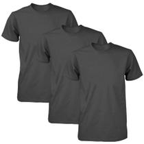 Kit 3 Camisetas Básicas Masculina 100% Poliéster Preta - Melhor Estilo
