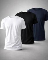 Kit 3 Camisetas Básicas Masculinas 100 Algodão Alta Qualidade