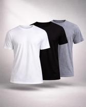 Kit 3 Camisetas Básicas Masculinas 100 Algodão Direto da Fabrica Kit 3 Camisetas Básicas Masculinas 100 Algodão Direto da Fabrica