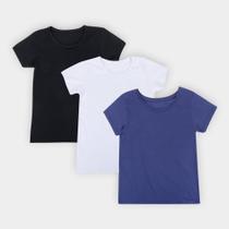 Kit 3 Camisetas Básicos Feminina