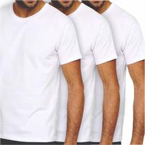 Kit 3 Camisetas Brancas Malha Fria Poliviscose PV