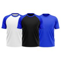 KIT 3 Camisetas Camisa Térmica Esportiva Manga Curta Masculina Feminina Academia Treino Colegial