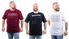Kit 3 Camisetas Camisas Blusas Básicas Plus Size G1 G2 G3 Flero