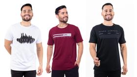 Kit 3 Camisetas Camisas Blusas Estampadas Malha Fio 30.1