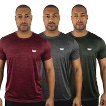 Kit 3 Camisetas Color Sports Masculinas Dry Mescla Treino