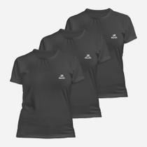 Kit 3 Camisetas Dry Basic SS Muvin Masculina - Proteção Solar FPS50 - Manga Curta - Treino, Corrida, Caminhada e Academi