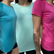 Kit 3 Camisetas Dry Fit Feminina Academia Treino Corrida