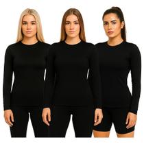 Kit 3 Camisetas Dry Fit Feminina Manga Longa Trendixx Secagem Rápida e Alta Performance Kit 3 Camisetas Dry Fit Feminina Manga Longa Trendixx Secagem Rápida e Alta Performance