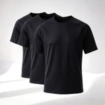Kit 3 Camisetas Dry Fit Manga Curta Masculina Com Elastano Conforto Proteção UV Secagem Rápida Ideal Para Esporte Trabalho e Viagem - Uper