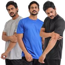 Kit 3 Camisetas Dry Fit Masculina Academia Esporte