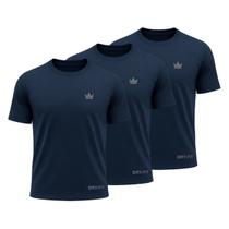 Kit 3 Camisetas Dry Fit Masculina Treino Academia Corrida Ciclismo Beach Tenis UV Rei do Esporte