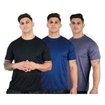 Kit 3 Camisetas Dry Fit Premium Básica Academia Esporte