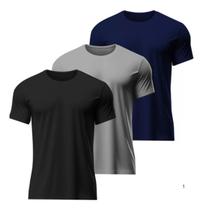 Kit 3 Camisetas Dry Fit Treino Tecido Furadinho Anti Suor