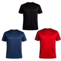 Kit 3 Camisetas Dryfit Academia Musculação Treino Tecido Respirável UV50 Sortidas Kit 3 Camisetas Dryfit Academia Musculação Treino Tecido Respirável UV50 Sortidas