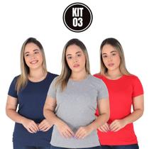 Kit 3 Camisetas Feminina Long Line Blusa Fitness comprida academia vest legging longa sport lisas