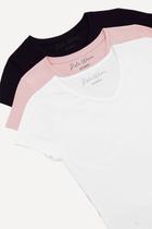 Kit 3 Camisetas Femininas Gola v Polo Wear Sortido Kit 3 Camisetas Femininas Gola v Polo Wear Sortido