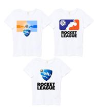 Kit 3 Camisetas Game Rocket League Infantil Branca