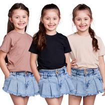 Kit 3 Camisetas Infantil Básica