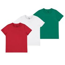 Kit 3 Camisetas Infantil Tradicional Menino 86765 - Malwee Kids