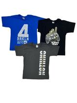 Kit 3 Camisetas Juvenil Cores e Estampas Variadas