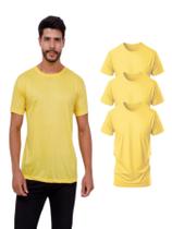 Kit 3 Camisetas Lisas Básicas Manga Curta 100% Poliester