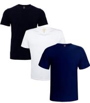 Kit 3 Camisetas Malha Fria Pv Básica Poliéster Com Viscose Estilo Boleiro
