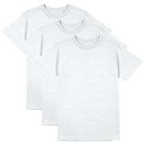 Kit 3 Camisetas Manga Curta Geogus Masculina Blusa Camisa Lisa Básica 100% Algodão