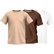 Kit 3 Camisetas Masculina 100% Algodão Básica Lisa Gola Redonda Varias Cores Envio Imediato