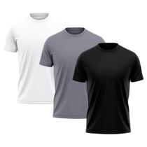 Kit 3 Camisetas Masculina Dry Fit Proteção Solar UV Térmica Academia Treino Caminhada Esporte Camisa Praia