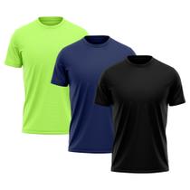 Kit 3 Camisetas Masculina Dry Fit Proteção Solar UV Térmica Academia Treino Caminhada Esporte Camisa Praia