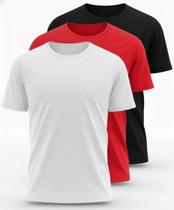 Kit 3 Camisetas Masculina Lisa Básica Leve 100% Algodão Top Kit 3 Camisetas Masculina Lisa Básica Leve 100% Algodão Top