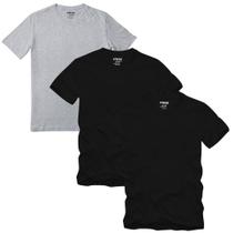 Kit 3 Camisetas Masculina Lisa Slim Algodão Premium Stock4u