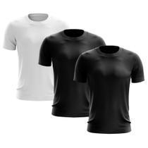 Kit 3 Camisetas Masculina Manga Curta Dry Básica Lisa Proteção Solar UV Térmica Blusa Academia
