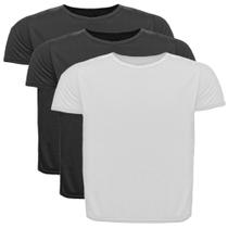 Kit 3 Camisetas Masculina Plus Size Sport Manga Curta Lisa - Zafina
