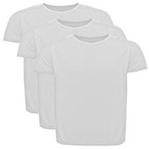 Kit 3 Camisetas Masculina Plus Size Sport Manga Curta Lisa