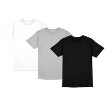 Kit 3 Camisetas Masculina Poliéster Com Toque de Algodão Camisa Blusa Treino Academia Tshrt Esporte