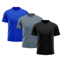 Kit 3 Camisetas Masculina Raglan Dry Fit Proteção Solar UV
