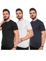 Kit 3 Camisetas Masculinas 100% Algodão Linha Premium linha Comfort Anti Bolinha Kit 3 Camisetas Masculinas 100% Algodão Linha Premium linha Comfort Anti Bolinha